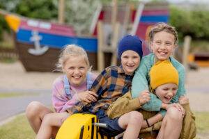 Gruppe von Kindern während der Reha